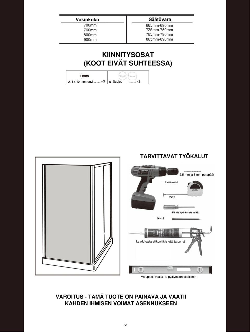 5 mm ja 8 mm porapäät Mitta Kynä #2 ristipäämeisseliä Laadukasta