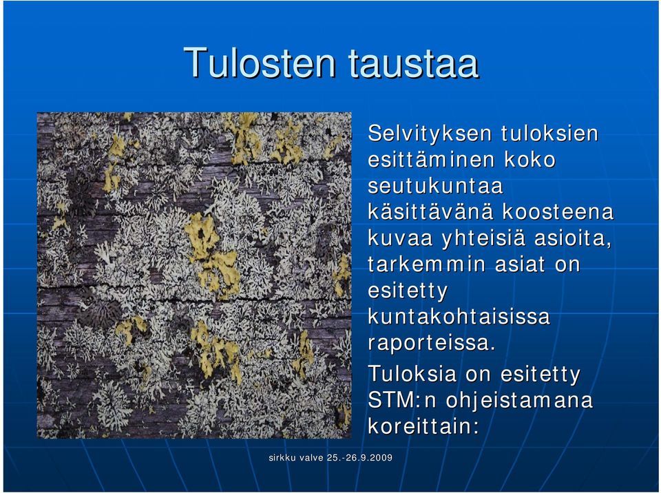 käsittävänä koosteena kuvaa yhteisiä asioita, tarkemmin