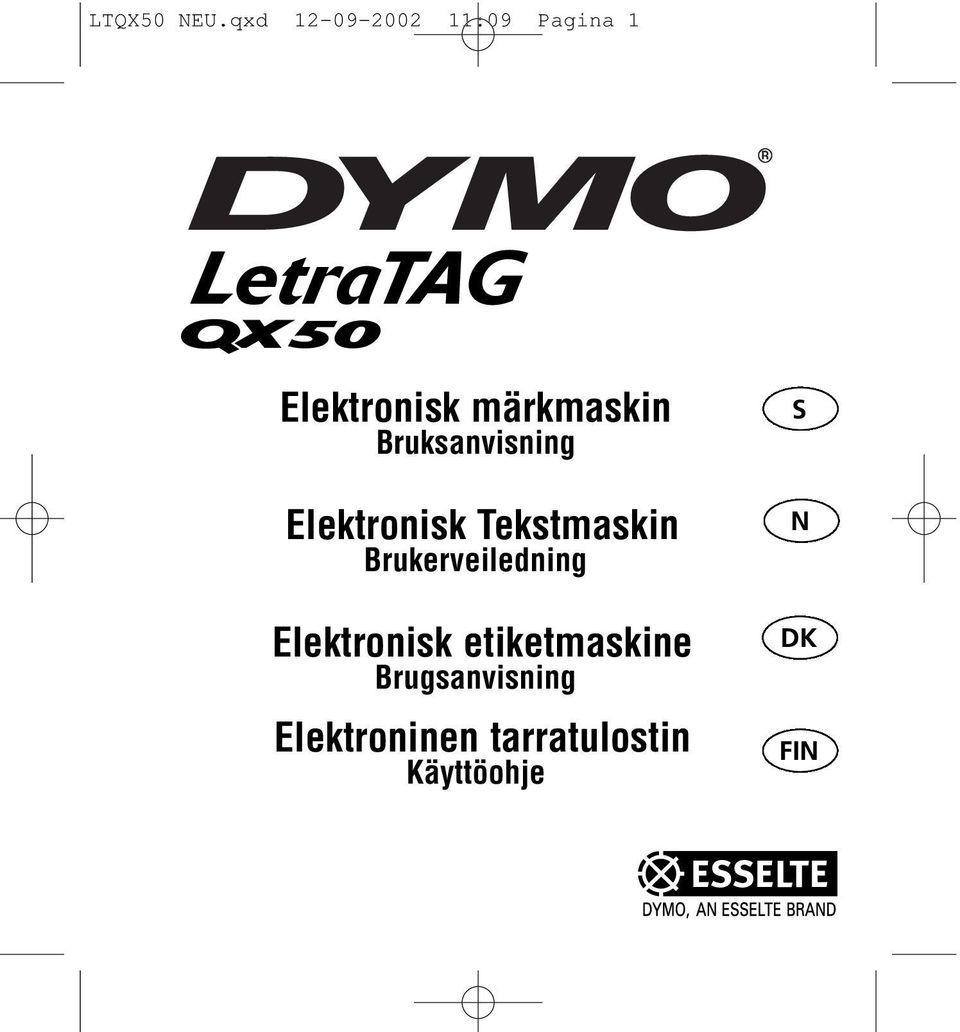 Bruksanvisning Elektronisk Tekstmaskin