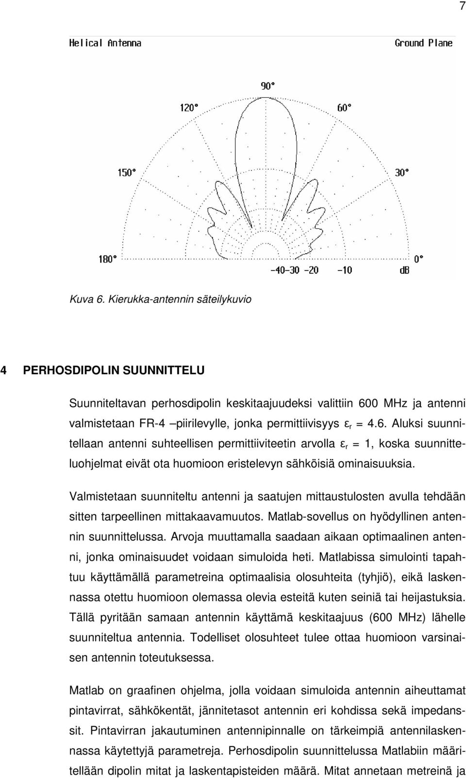 0 MHz ja antenni valmistetaan FR-4 piirilevylle, jonka permittiivisyys ε r = 4.6.