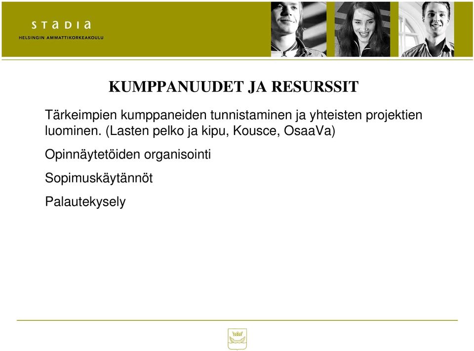 projektien luominen.