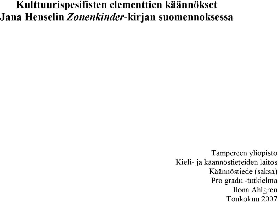 yliopisto Kieli- ja käännöstieteiden laitos
