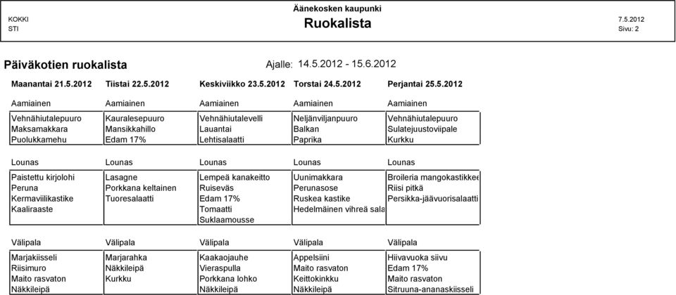 2012 Keskiviikko 23.5.