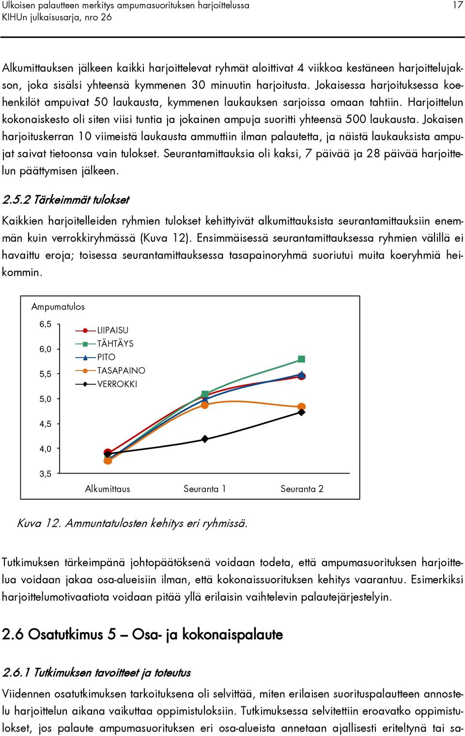 Harjoittelun kokonaiskesto oli siten viisi tuntia ja jokainen ampuja suoritti yhteensä 500 laukausta.