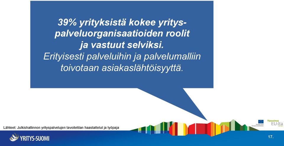 Erityisesti palveluihin ja palvelumalliin toivotaan