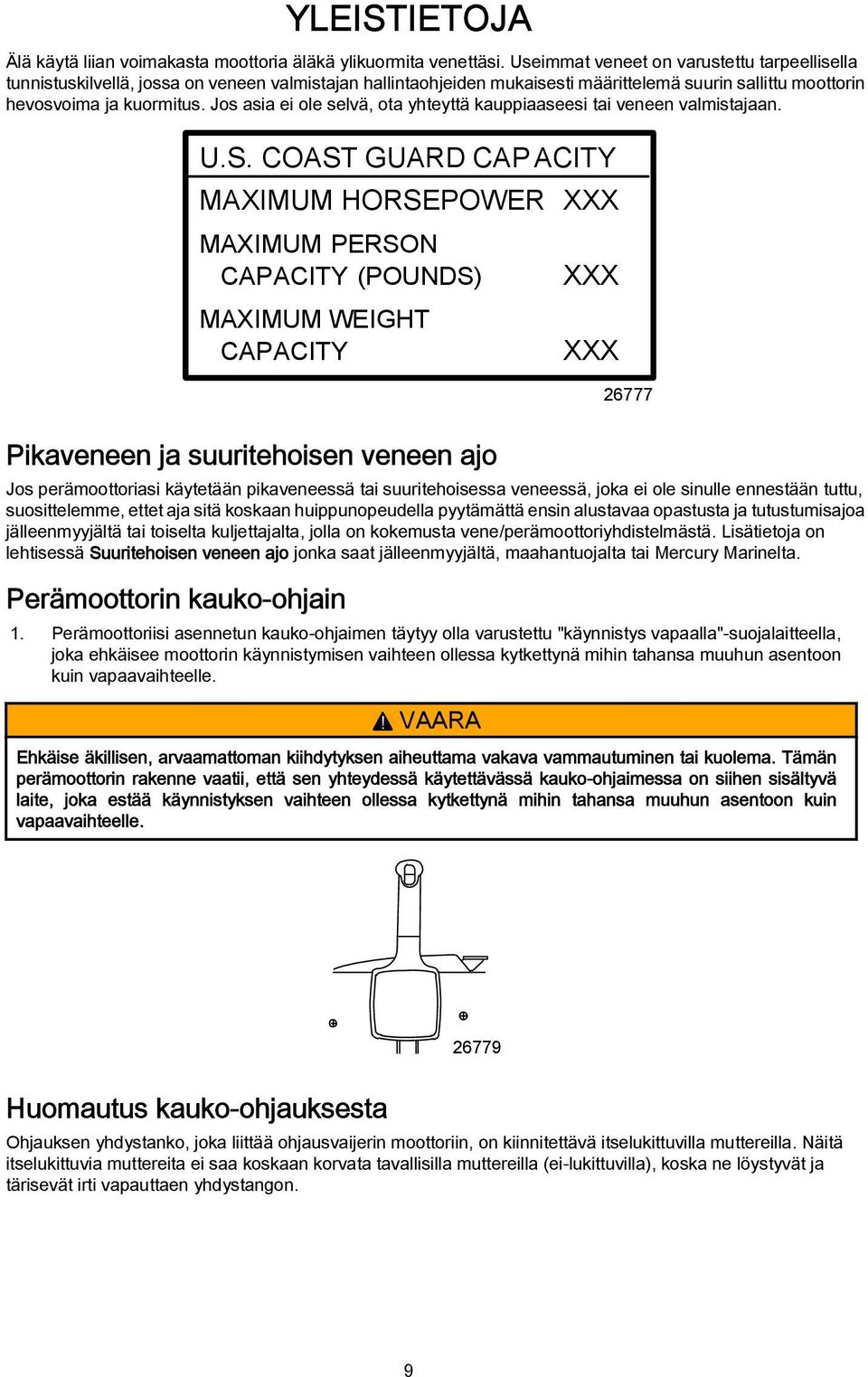 Jos si ei ole selvä, ot yhteyttä kuppiseesi ti veneen vlmistjn. U.S.