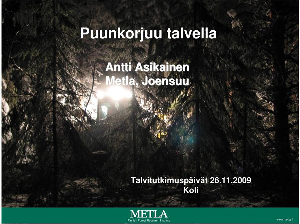 Talvitutkimuspäivät 26.11.