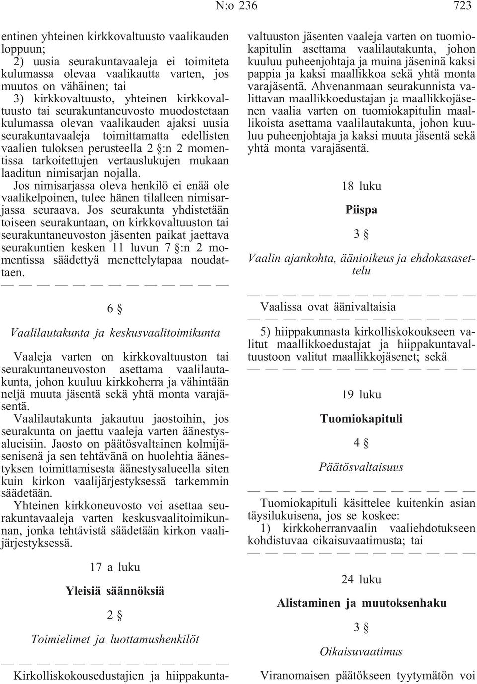 vertauslukujen mukaan laaditun nimisarjan nojalla. Jos nimisarjassa oleva henkilö ei enää ole vaalikelpoinen, tulee hänen tilalleen nimisarjassa seuraava.