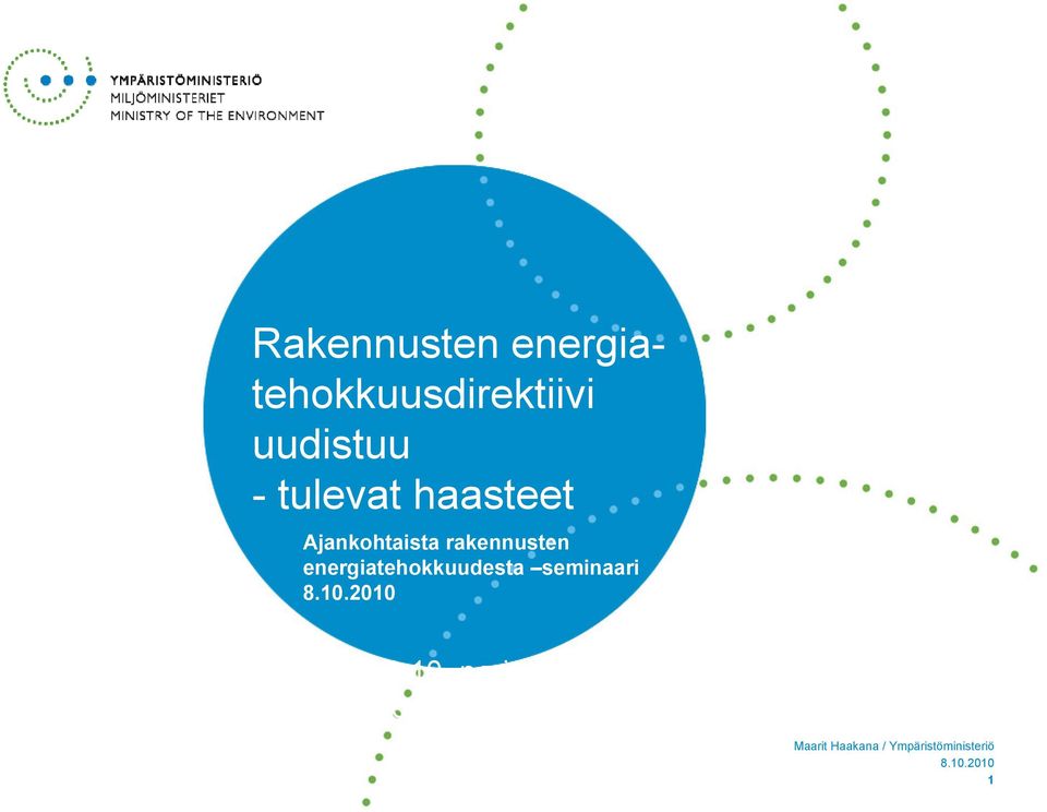 rakennusten energiatehokkuudesta seminaari 8.