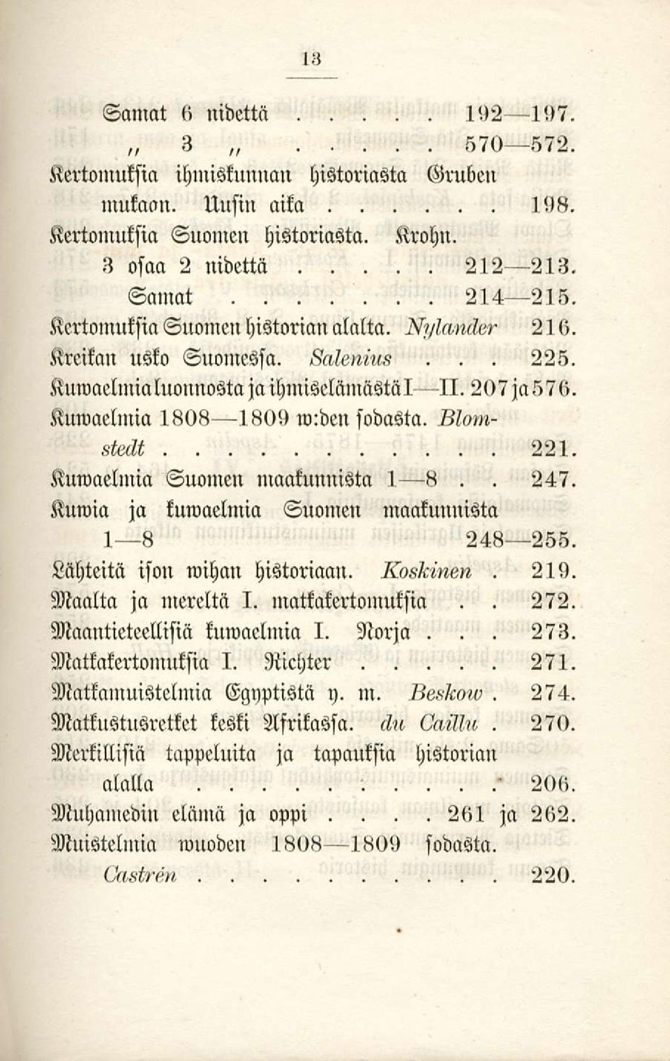 ll 207 ja57 6 Kuwaelmia 1808 1809 w:den sodasta Nom 247 219 272 Kuwaelmia Suonien maakunnista I B Kuwia ja kuwaelmia Suomen maakuuuista I B 248 255 Lähteitä isou wihan historiaan Yskinen Maalta ja