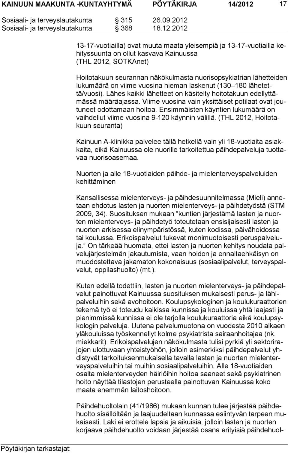 Sosiaali- ja terveyslautakunta 368 18.12.