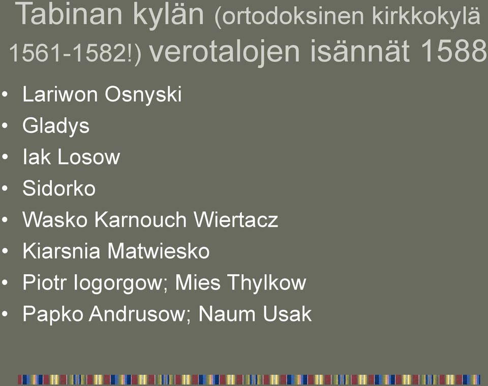 Losow Sidorko Wasko Karnouch Wiertacz Kiarsnia