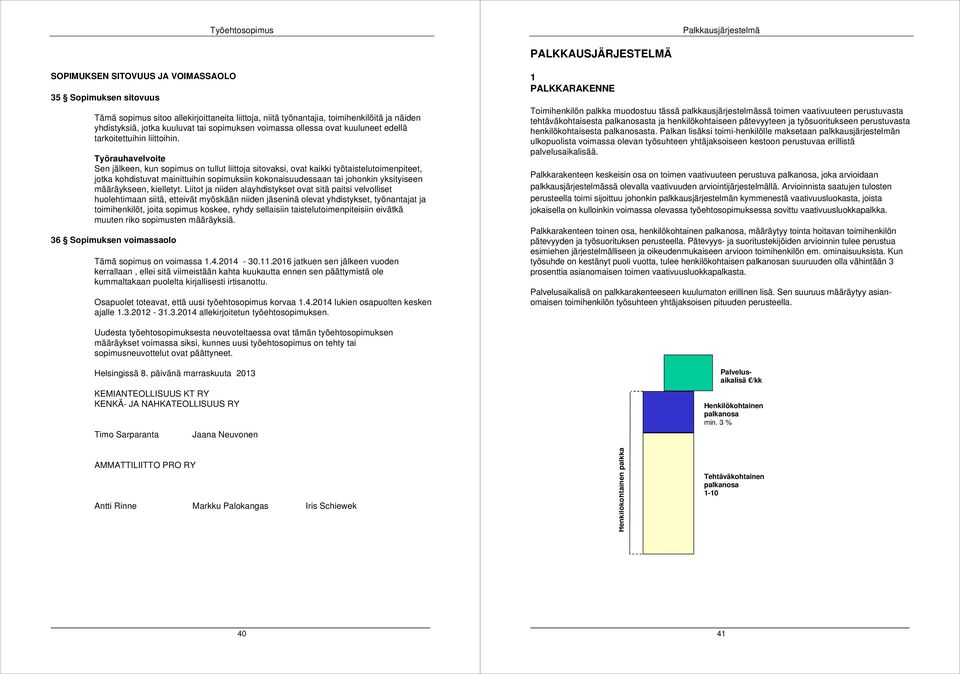 Työrauhavelvoite Sen jälkeen, kun sopimus on tullut liittoja sitovaksi, ovat kaikki työtaistelutoimenpiteet, jotka kohdistuvat mainittuihin sopimuksiin kokonaisuudessaan tai johonkin yksityiseen