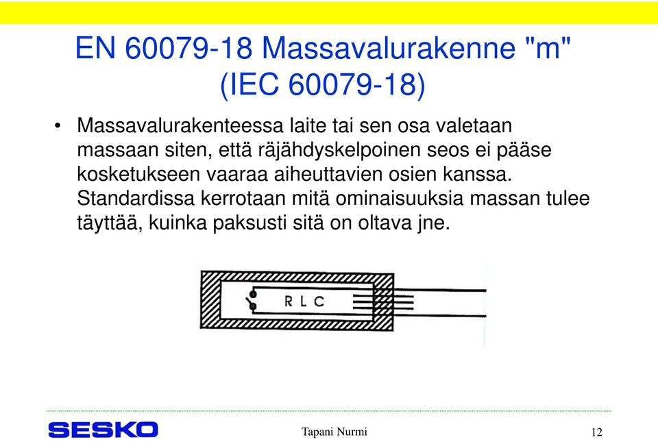 kosketukseen vaaraa aiheuttavien osien kanssa.