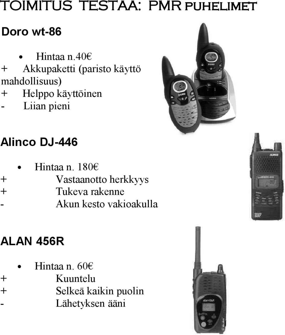 pieni Alinco DJ-446 + + - Hintaa n.