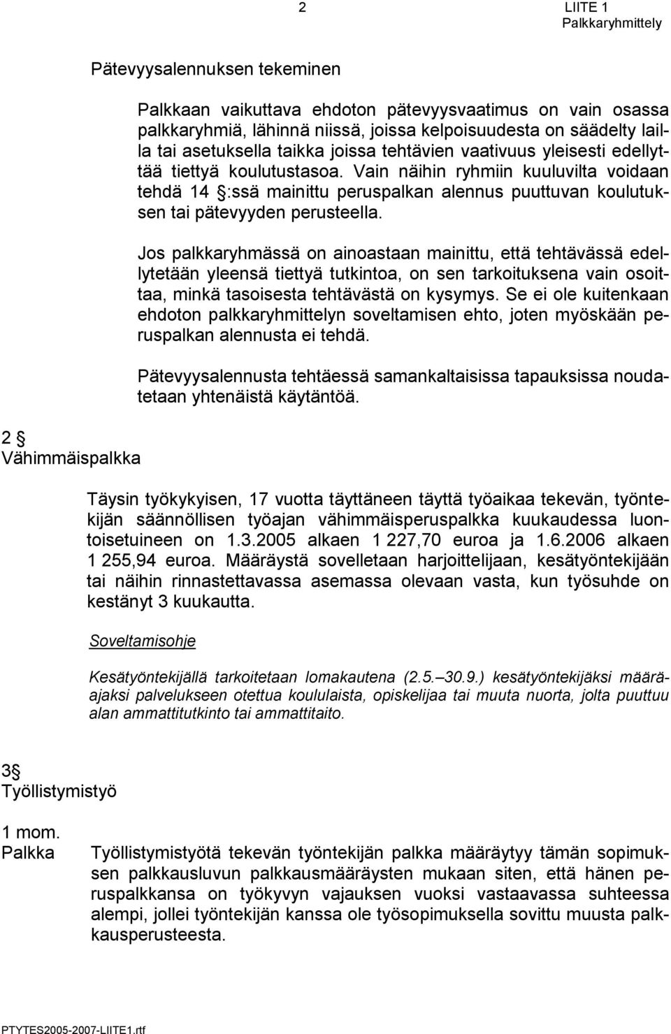 Vain näihin ryhmiin kuuluvilta voidaan tehdä 14 :ssä mainittu peruspalkan alennus puuttuvan koulutuksen tai pätevyyden perusteella.