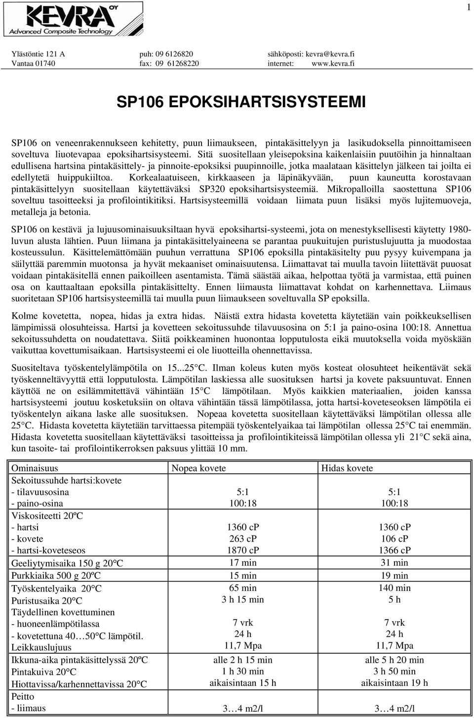 edellytetä huippukiiltoa. Korkealaatuiseen, kirkkaaseen ja läpinäkyvään, puun kauneutta korostavaan pintakäsittelyyn suositellaan käytettäväksi SP320 epoksihartsisysteemiä.