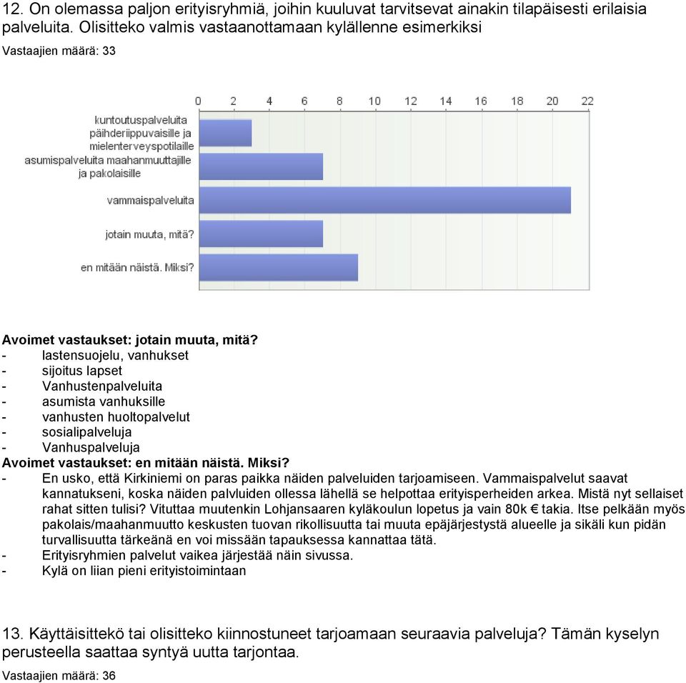 - lastensuojelu, vanhukset - sijoitus lapset - Vanhustenpalveluita - asumista vanhuksille - vanhusten huoltopalvelut - sosialipalveluja - Vanhuspalveluja Avoimet vastaukset: en mitään näistä. Miksi?