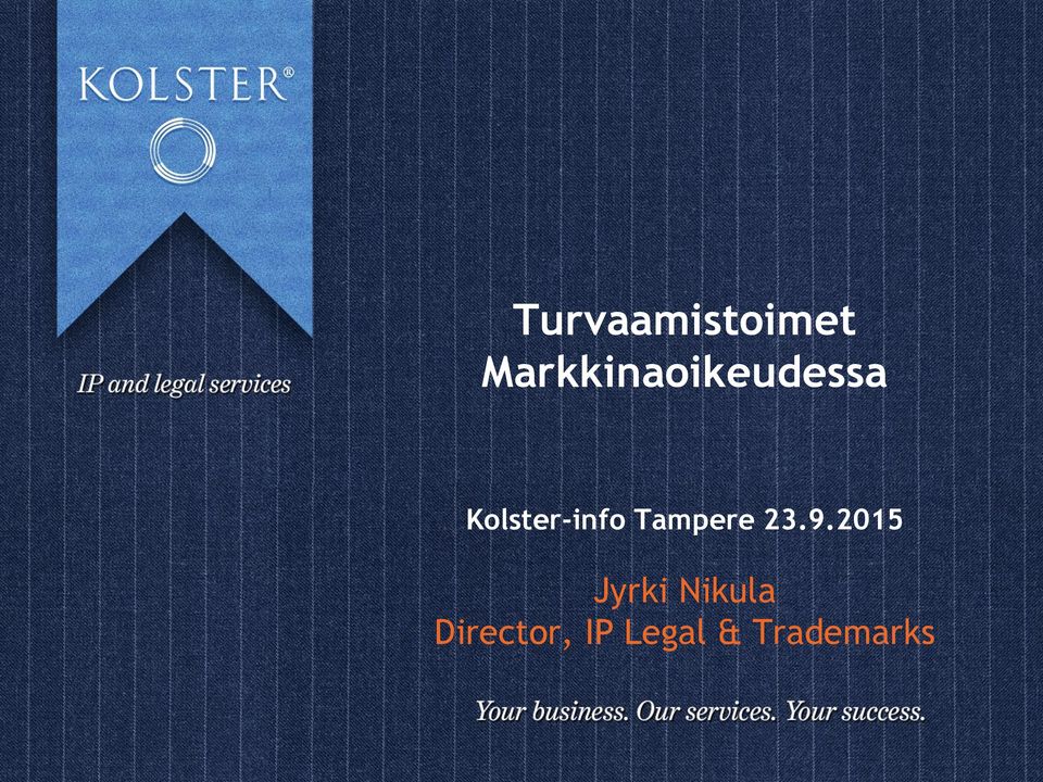 Kolster-info Tampere 23.9.