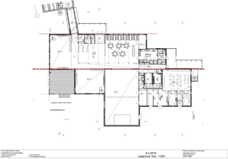 TILA 4,5m 2 16 KÄYTÄVÄ 23,0m 2 28 SIIVOUS 2,5m2 21 1,5m2 08 OPETUSTILA 90,0m 2 18 PUKUH 3,0m2 22 PUKUH 11,5m2 25 PUKUH 11,5m2 19 4,5m2 23 1,5m2 24 PH 4,0m2 26 PH 4,0m2 27 1,5m2 29 TEKNINENTYÖ 74,5m 2