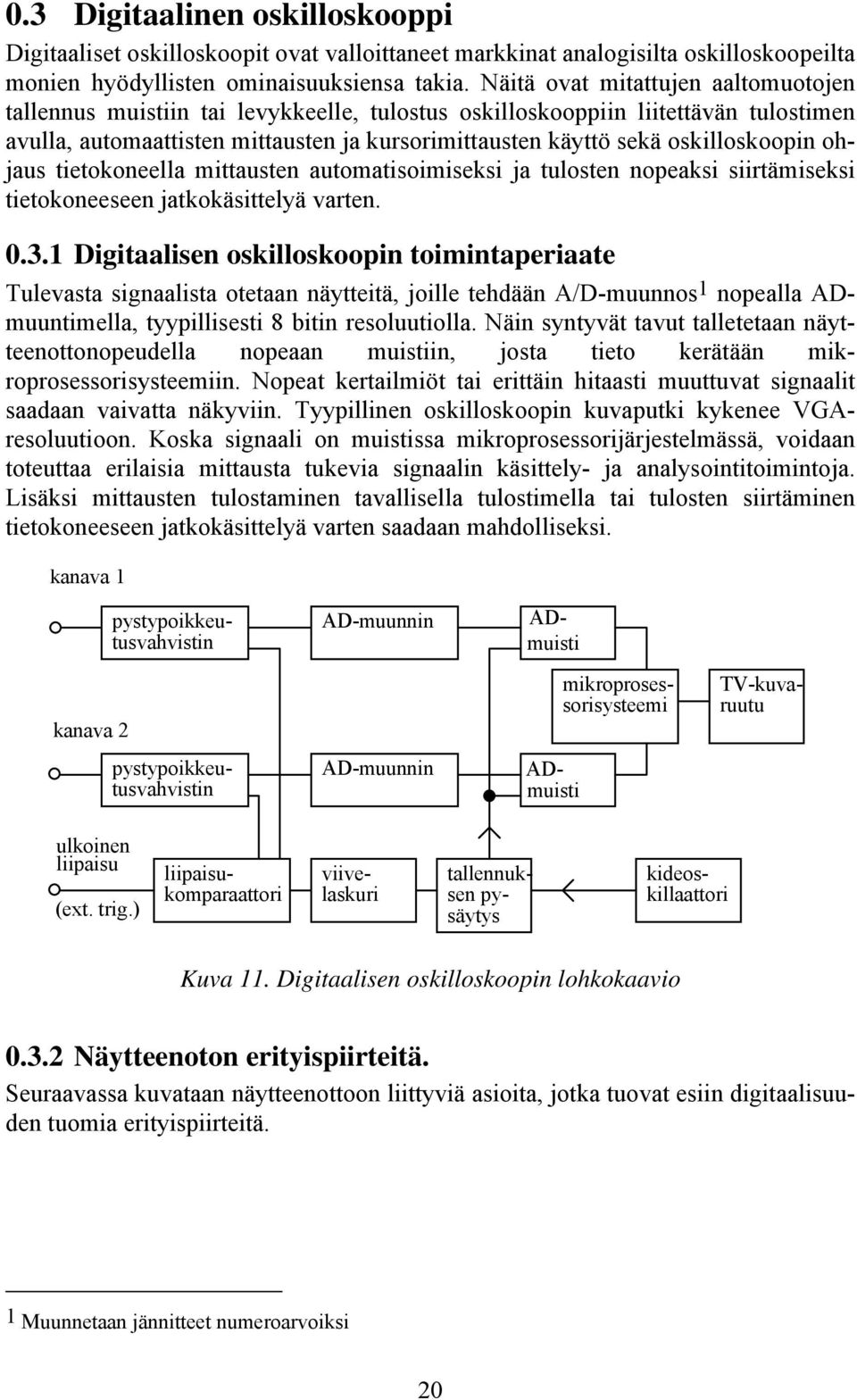 oskilloskoopin ohjaus tietokoneella mittausten automatisoimiseksi ja tulosten nopeaksi siirtämiseksi tietokoneeseen jatkokäsittelyä varten. 0.3.