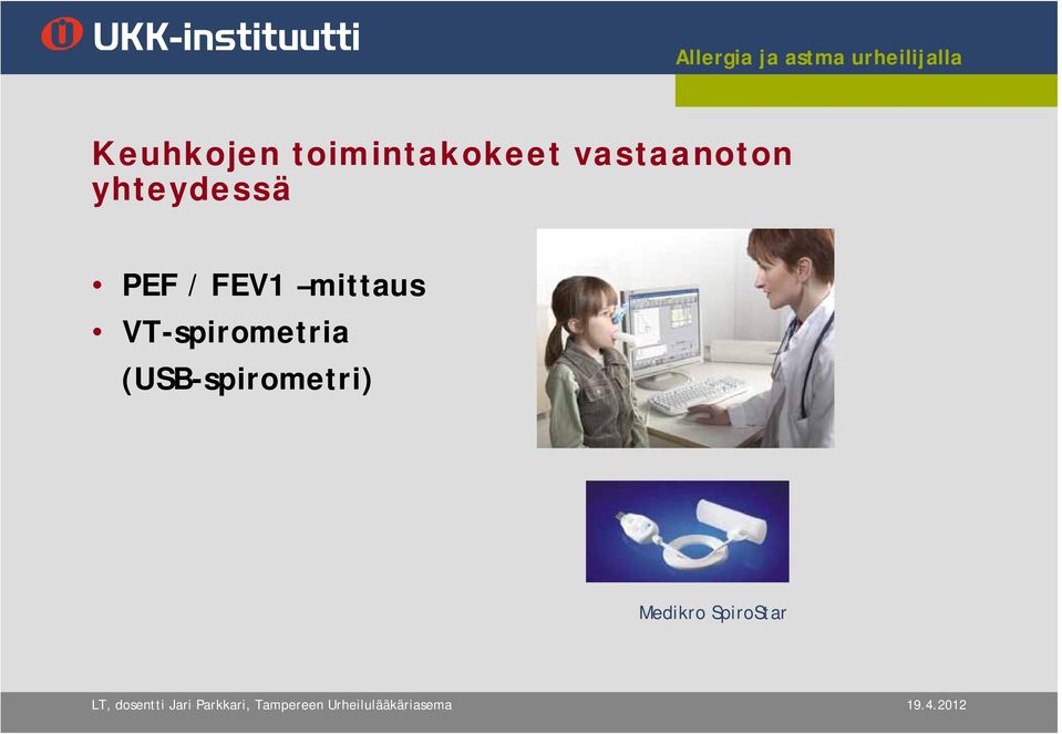 FEV1 mittaus VT-spirometria