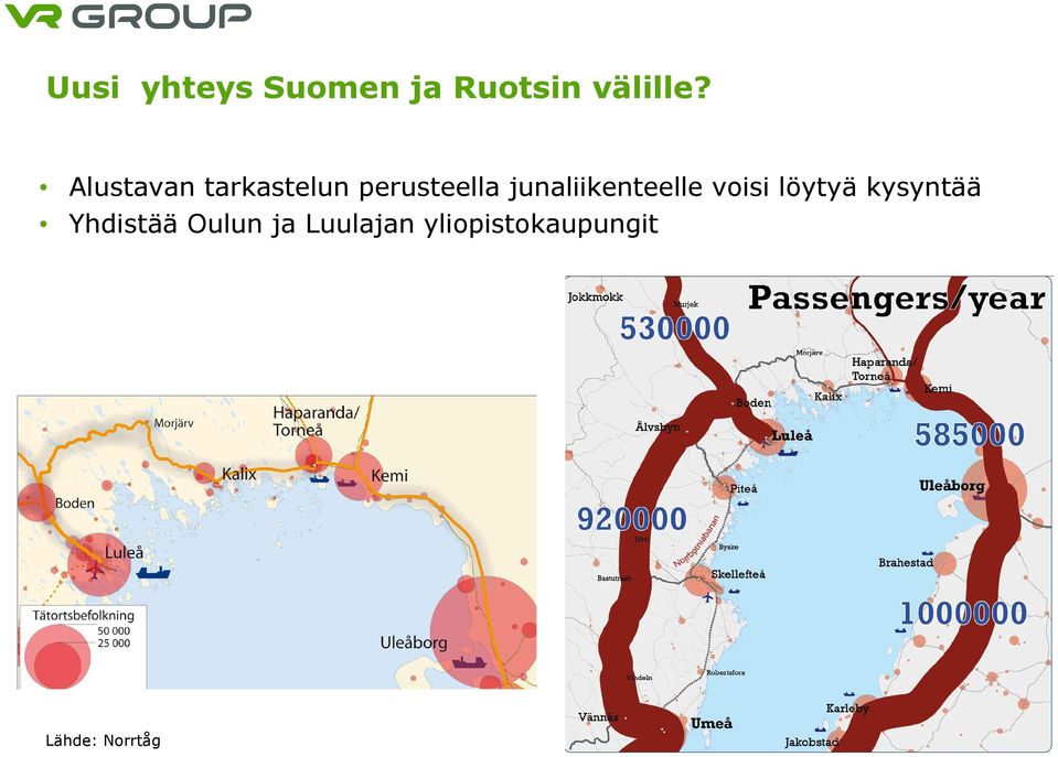 junaliikenteelle voisi löytyä kysyntää