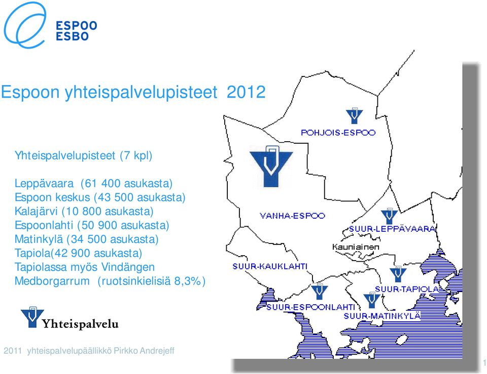 900 asukasta) Matinkylä (34 500 asukasta) Tapiola(42 900 asukasta) Tapiolassa myös