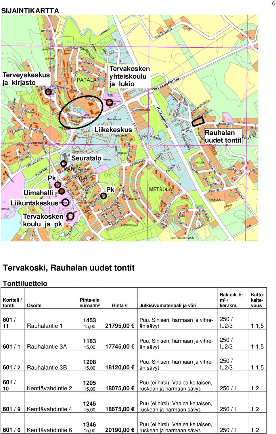 Sinisen, harmaan ja vihreän sävyt 250 / Iu2/3 1:1,5 601 / 2 Rauhalantie 3B 1208 15,00 18120,00 Puu.