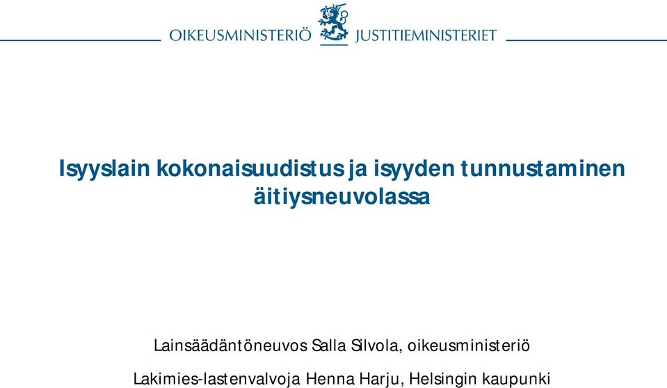 Lainsäädäntöneuvos Salla Silvola,