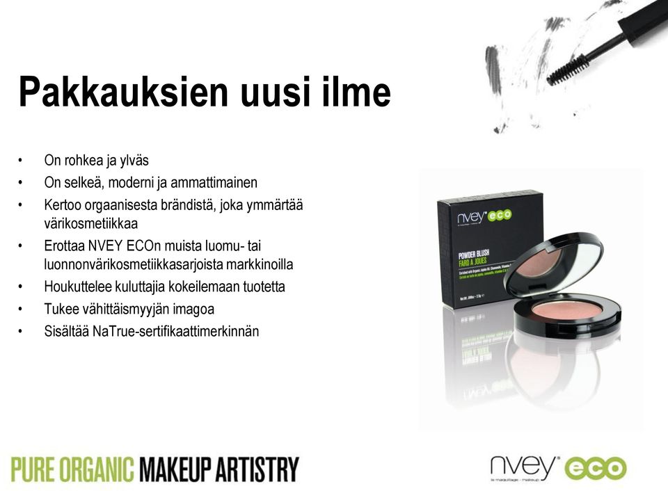 muista luomu- tai luonnonvärikosmetiikkasarjoista markkinoilla Houkuttelee