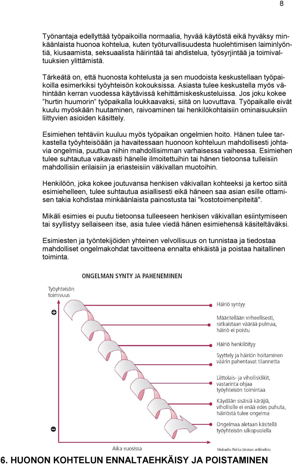 Asiasta tulee keskustella myös vähintään kerran vuodessa käytävissä kehittämiskeskusteluissa. Jos joku kokee hurtin huumorin työpaikalla loukkaavaksi, siitä on luovuttava.