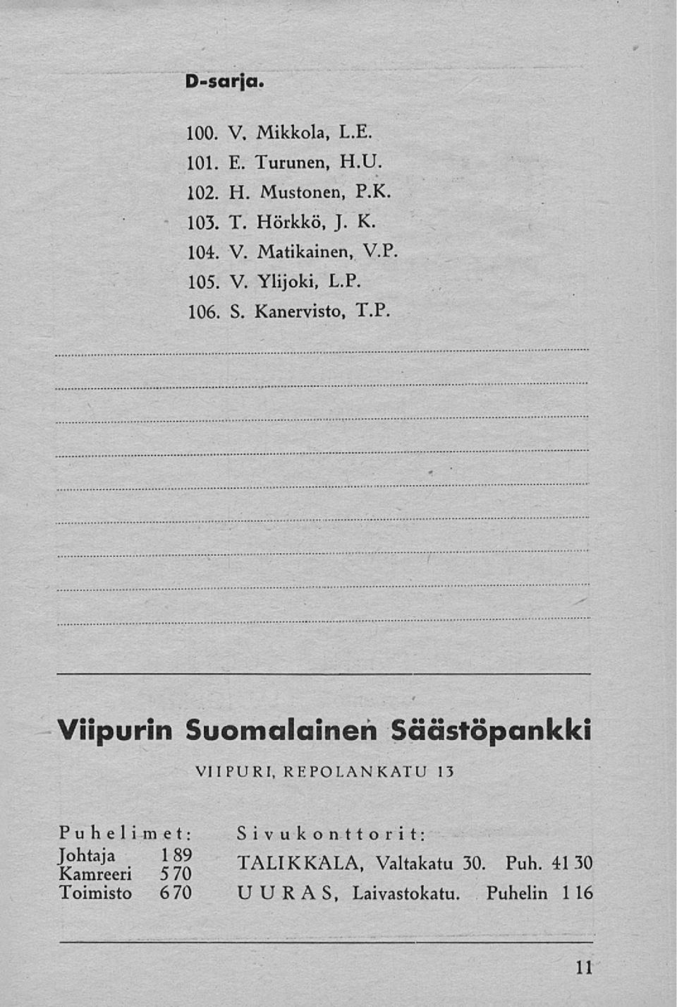 105. V Ylijoki, L.P.