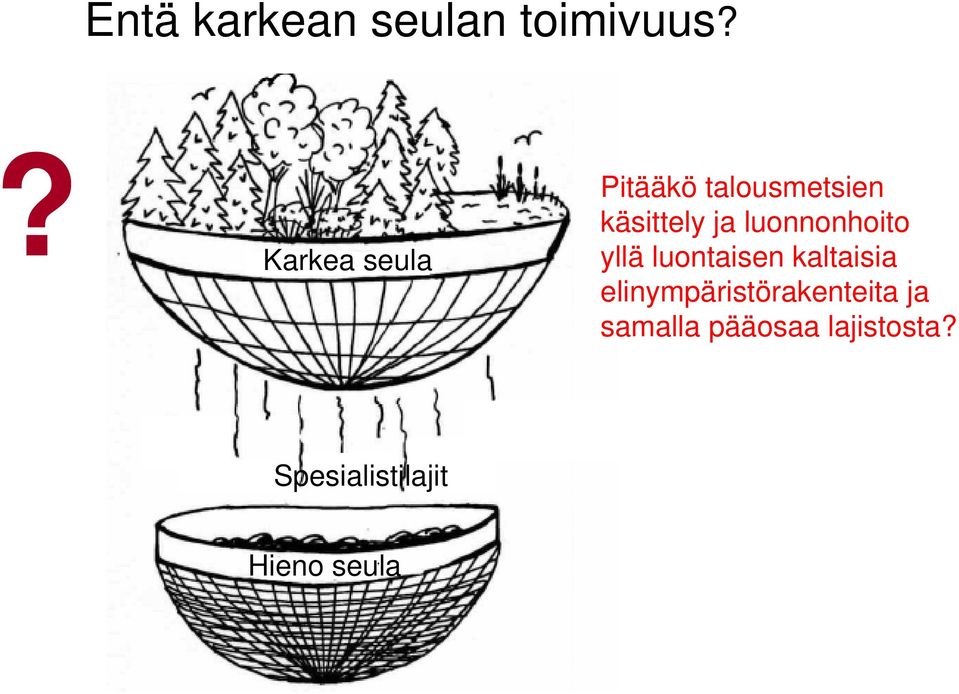 luonnonhoito yllä luontaisen kaltaisia