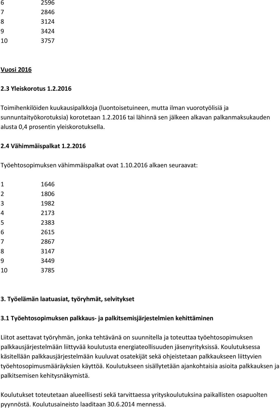 Työelämän laatuasiat, työryhmät, selvitykset 3.