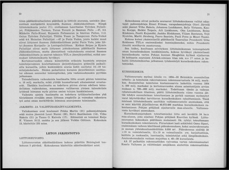 4. Heinolan Palloilijat -47 ja Porin Vedon, joista kaikki muut olivat liittyneet Suomen Jääkiekkoliittoon paitsi Porin Veto, joka liittyi Suomen Koripallo- ja Lentopalloliittoon.