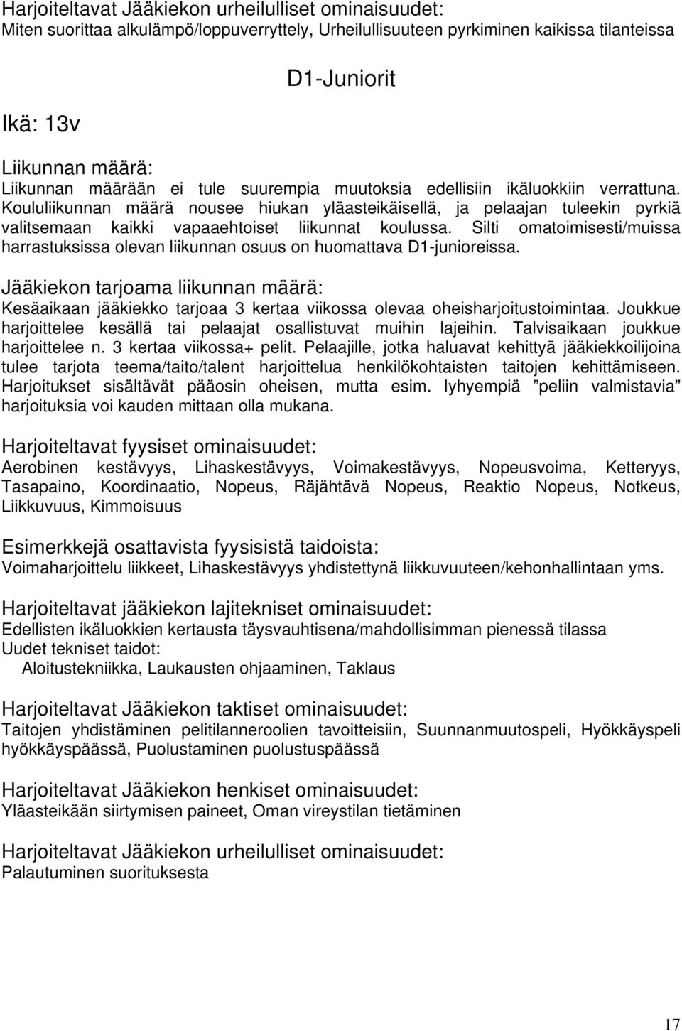 Koululiikunnan määrä nousee hiukan yläasteikäisellä, ja pelaajan tuleekin pyrkiä valitsemaan kaikki vapaaehtoiset liikunnat koulussa.