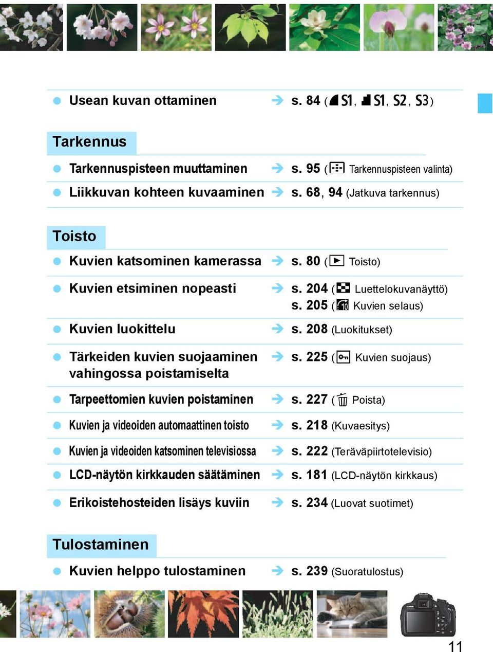 208 (Luokitukset) Tärkeiden kuvien suojaaminen s.