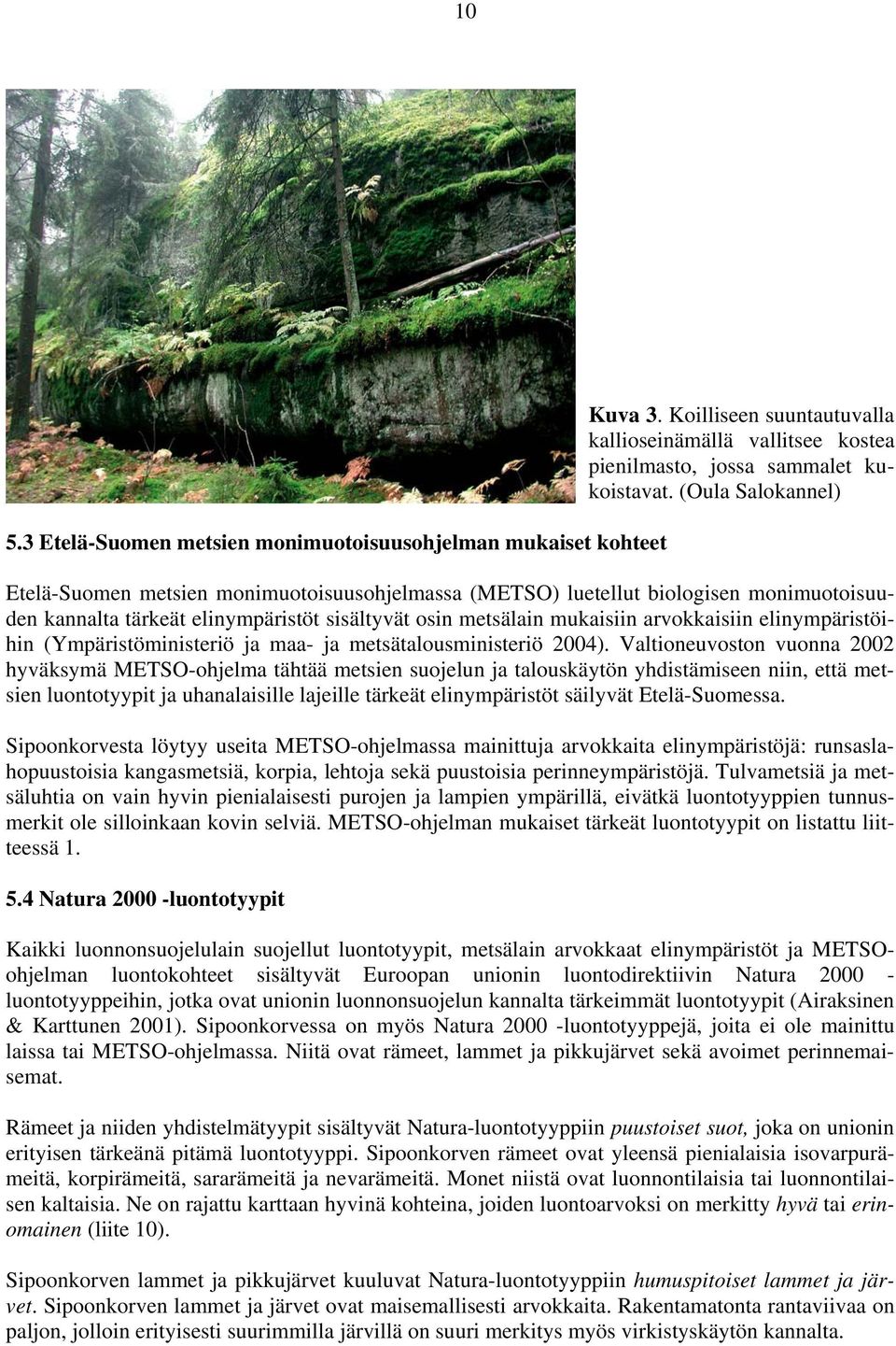 elinympäristöihin (Ympäristöministeriö ja maa- ja metsätalousministeriö 2004).