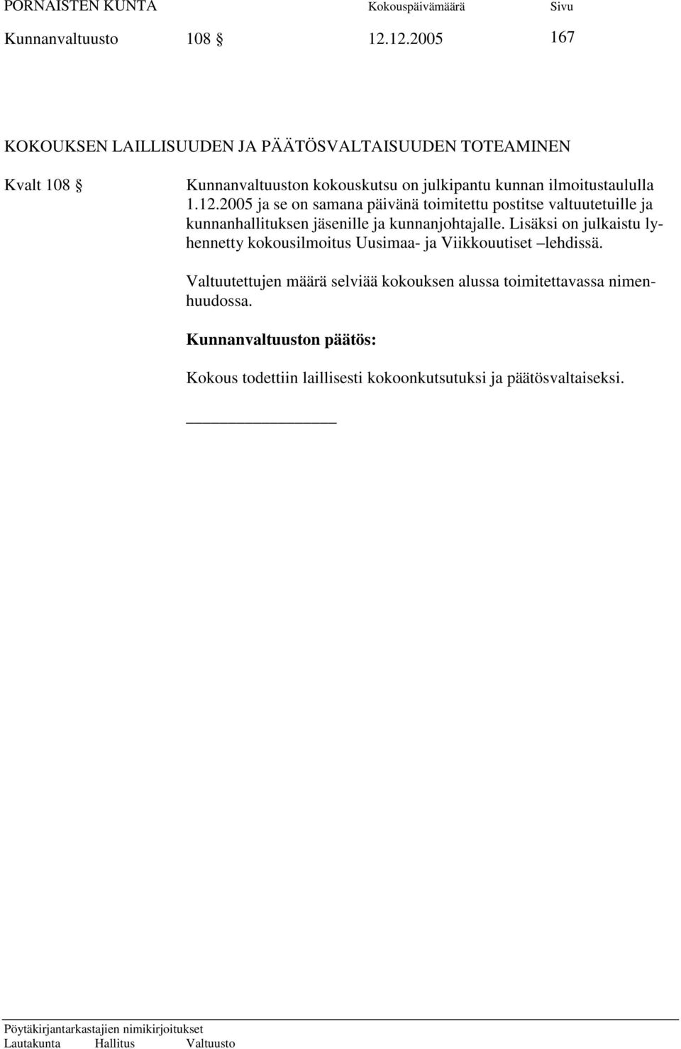 ilmoitustaululla 1.12.