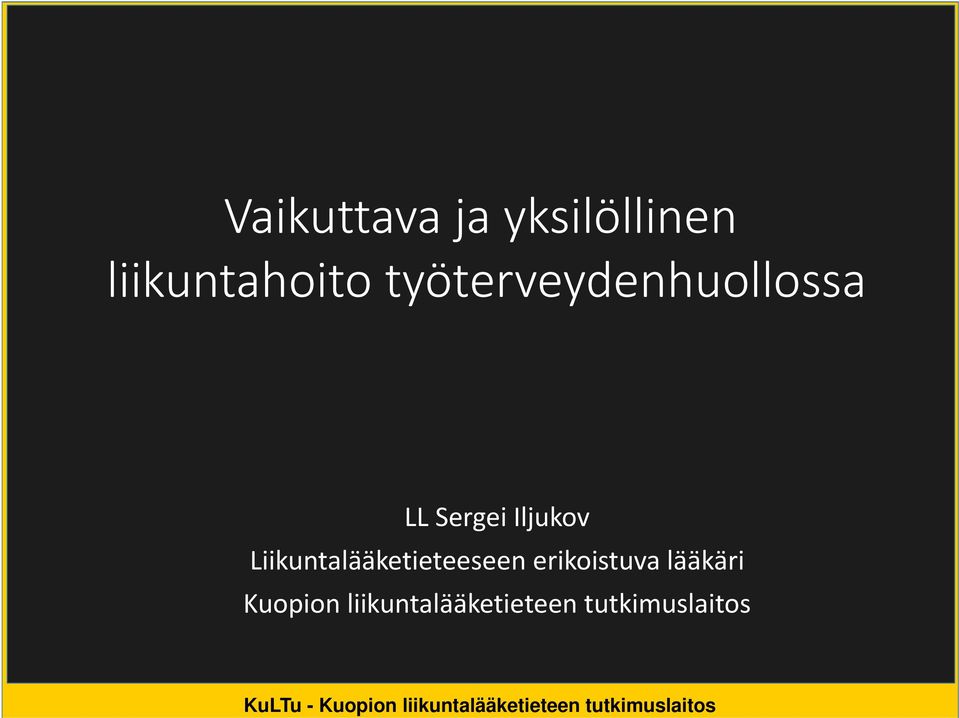 Liikuntalääketieteeseen erikoistuva
