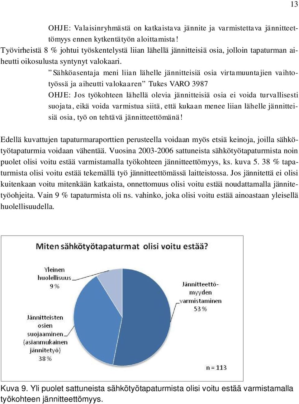 Sähköasentaja meni liian lähelle jännitteisiä osia virtamuuntajien vaihtotyössä ja aiheutti valokaaren Tukes VARO 3987 OHJE: Jos työkohteen lähellä olevia jännitteisiä osia ei voida turvallisesti