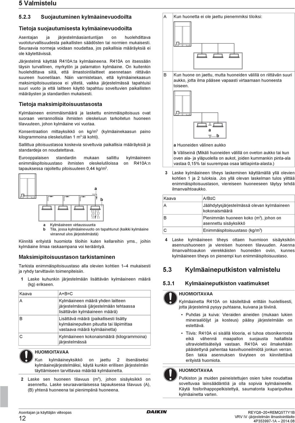 On kuitnkin huolhittv siitä, ttä ilmstointilittt snntn riittävän suurn huontiln.