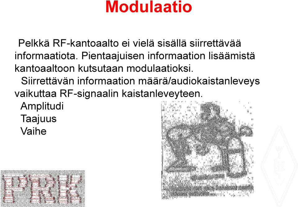 Pientaajuisen informaation lisäämistä kantoaaltoon kutsutaan