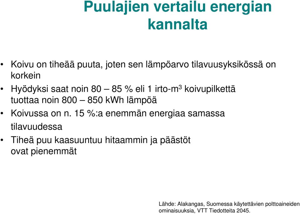 Koivussa on n.