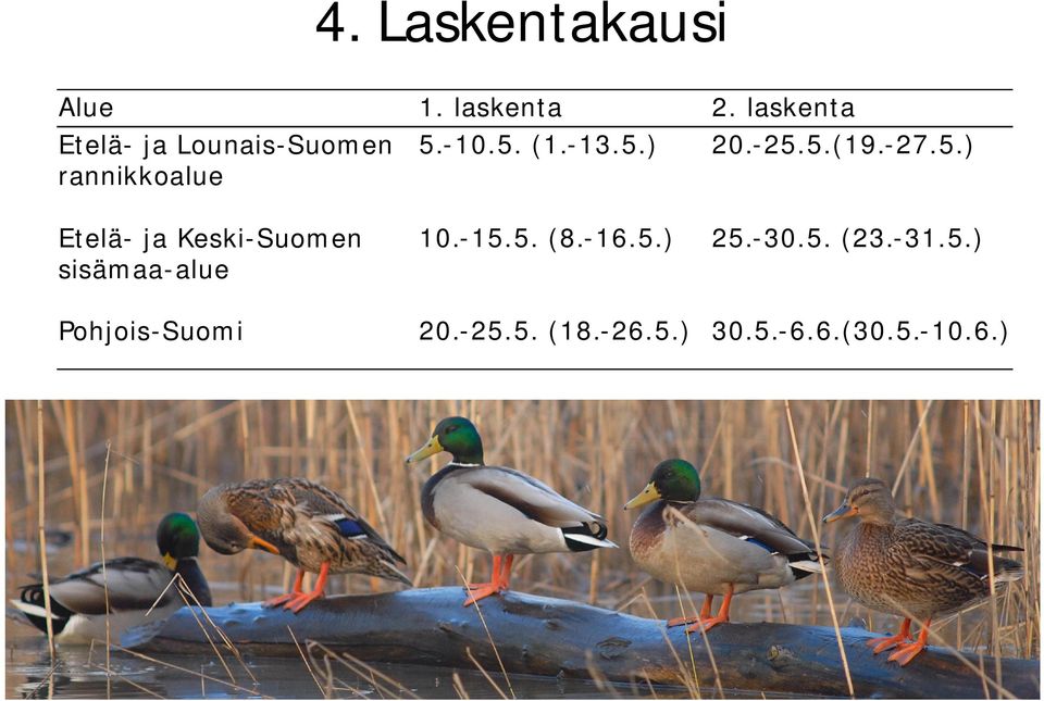 -25.5.(19.-27.5.) Etelä- ja Keski-Suomen sisämaa-alue 10.-15.5. (8.