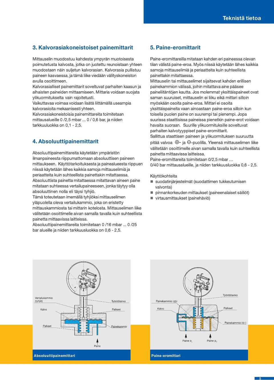 Yleisesite. Mekaaniset. paineenmittauslaitteet - PDF Ilmainen lataus