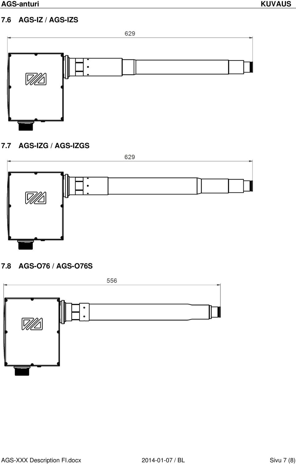 8 AGS-O76 / AGS-O76S AGS-XXX