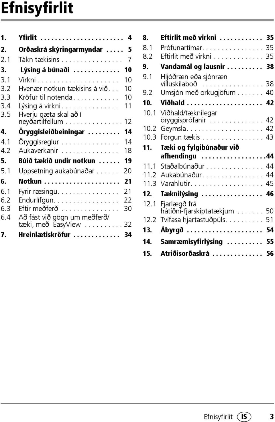 .............. 14 4.2 Aukaverkanir............... 18 5. Búið tækið undir notkun...... 19 5.1 Uppsetning aukabúnaðar...... 20 6. Notkun..................... 21 6.1 Fyrir ræsingu................ 21 6.2 Endurlífgun.