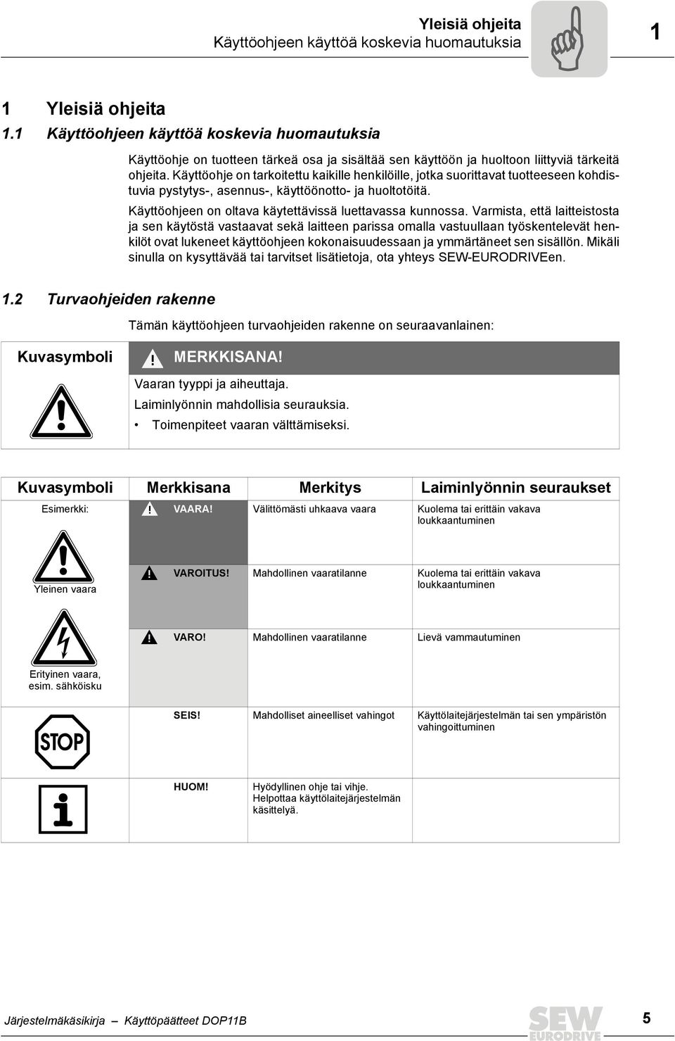 Käyttöohje on tarkoitettu kaikille henkilöille, jotka suorittavat tuotteeseen kohdistuvia pystytys-, asennus-, käyttöönotto- ja huoltotöitä. Käyttöohjeen on oltava käytettävissä luettavassa kunnossa.